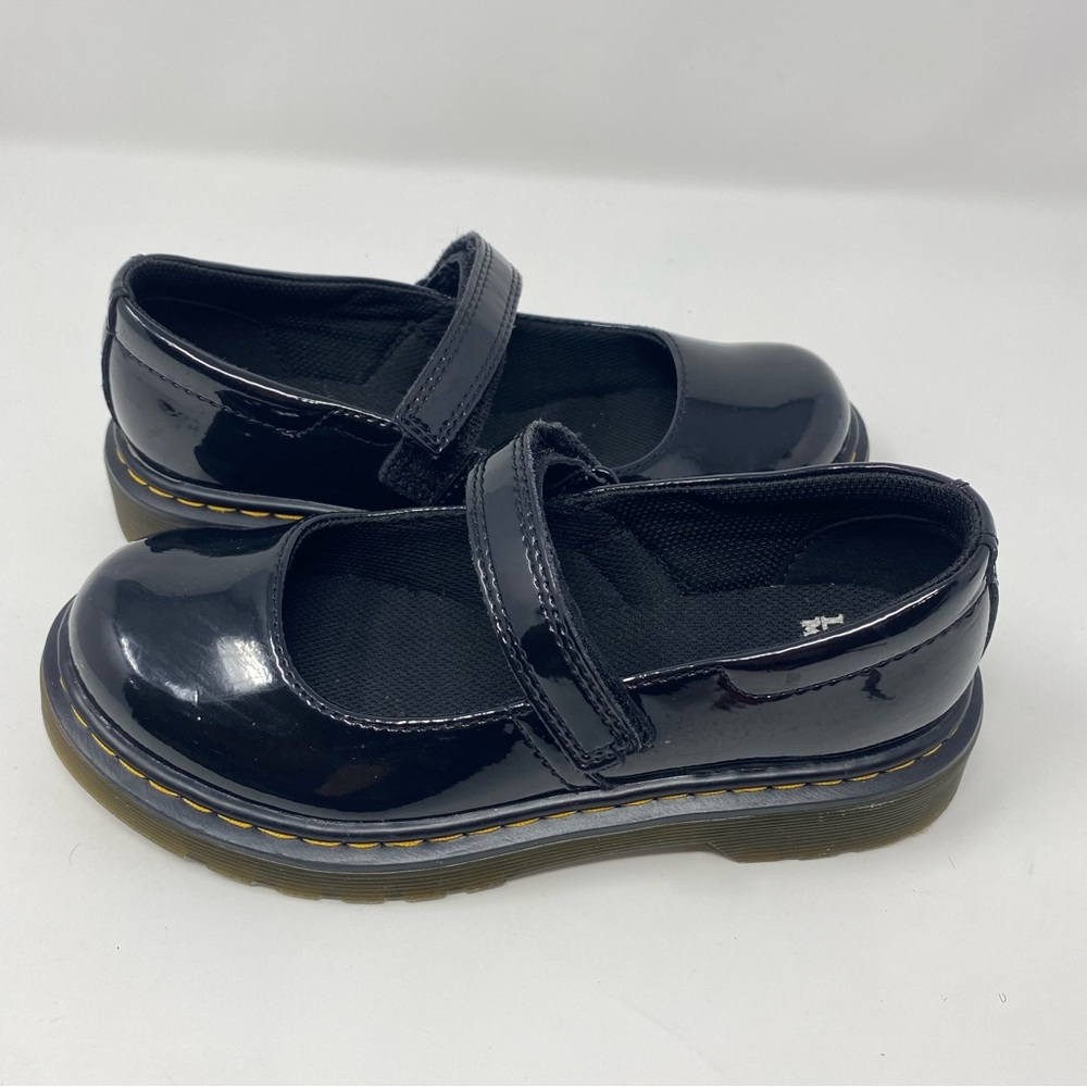 Dr. Martens Girl's 1 Maccy Black Patent Leather Mary Jane Dressy Preppy Shoes - Picture 15 of 15